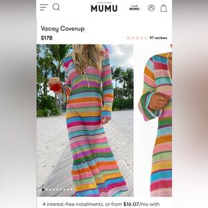 NWT SHOW ME YOUR MUMU COVER UP DRESS!!!